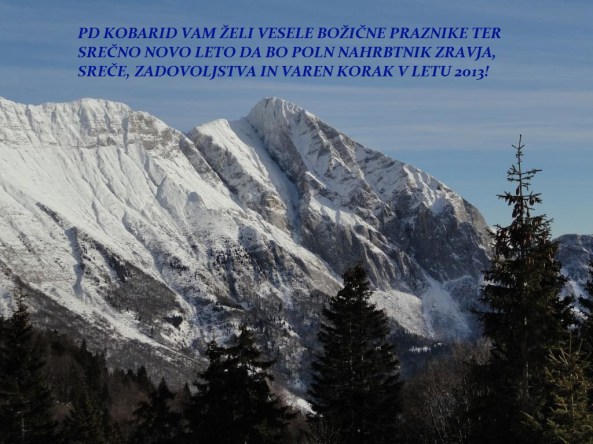 Vesele praznike ter srečno novo leto vam želi PD Kobarid!
