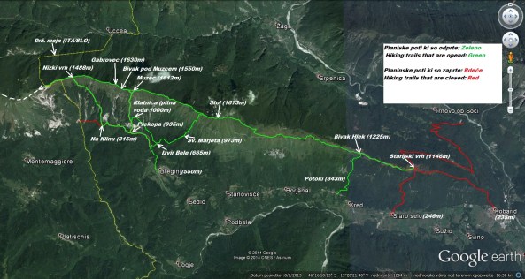 Oprtje Planinskih poti na grebenu Stola