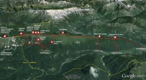 Planinske poti na pogorju Stola ki jih ureja PD Kobarid in odsek Breginj