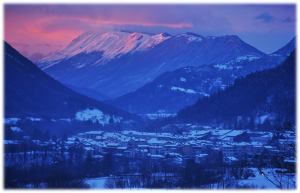 Danes zvečer je "gorelo" nebo nad dolino Soče.