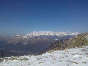 Današnja slika iz Matajurja s pogledom na Stol in Kanin